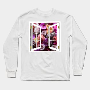 Flowers Out The Window Long Sleeve T-Shirt